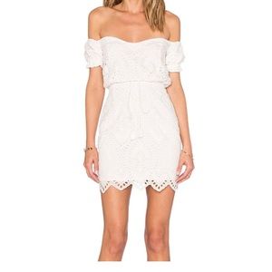 The Jetset Diaries Santa Fe Mini Boho Dress cream